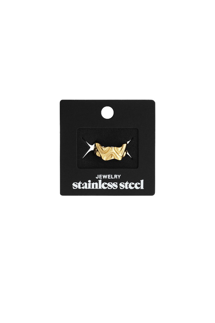 Stainless Steel Minimalist Rings irregular shape Casual Daily Simple Series Women's jewelry h5Picture3