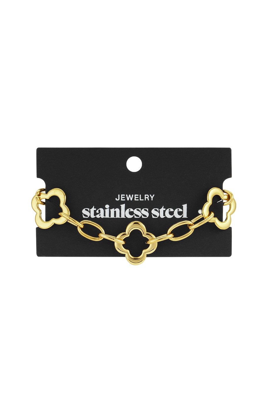 Edelstahl-Kettenarmbänder Kleeblatt Casual Daily Damenschmuck Bild3