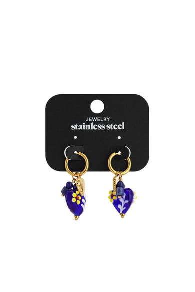 Boucles d&#39;oreilles pendantes en acier inoxydable, style cœur, décontractées, simples et quotidiennes, bijoux pour femmes h5 Image4