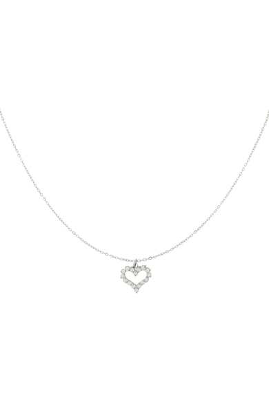 Rhinestone heart necklace h5 