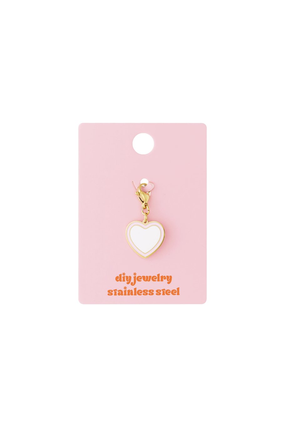 Bijoux en acier inoxydable, breloques en forme de cœur, style décontracté, simple et quotidien, pour femmes Image3