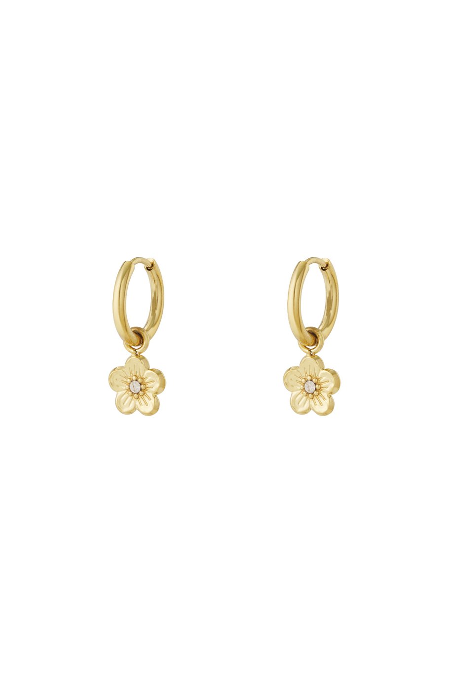 Flower fiesta earrings - Silver Color color 