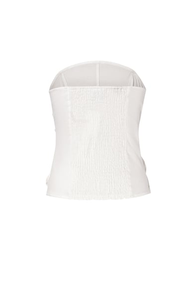 Top a tubino con lacci in denim h5 Immagine3