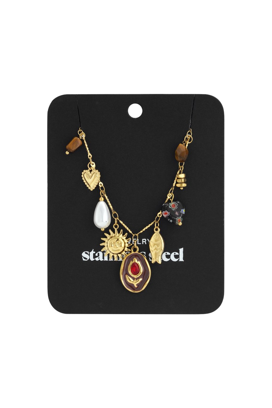 Edelstahl Anhänger Halsketten Blume Casual Täglich Luxuriöse Serie Damenschmuck h5Bild4