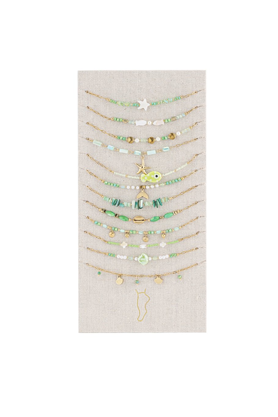 Anklet set mermaid vibe - white 