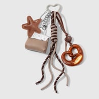1 brown star bread keychain 