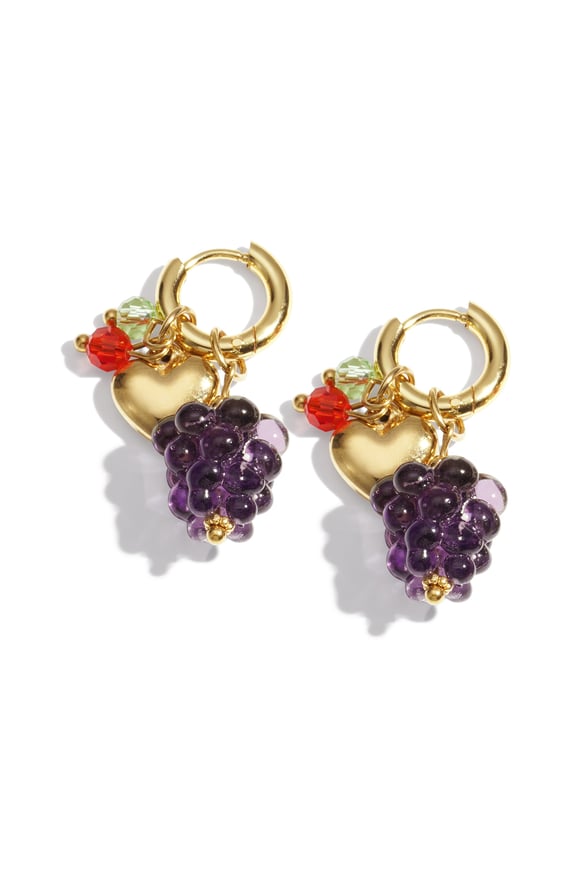 Orecchini pendenti in acciaio inossidabile con frutta, serie Daily Daily Simple, gioielli da donna