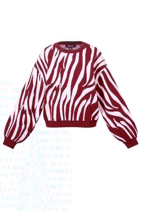 Pulls tricotés à rayures zébrées Vêtements décontractés automne/hiver 2