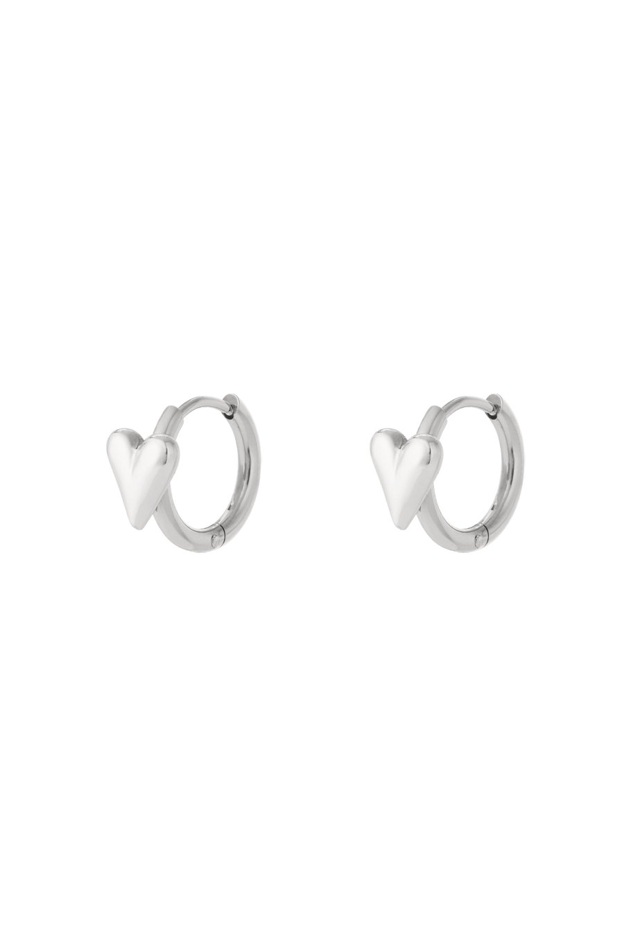 Hoop with mini heart earrings h5Picture3