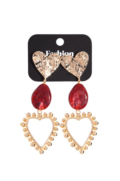 Harz Tropfen Ohrringe Herz Casual Täglich Einfache Serie frauen schmuck h5 Bild3