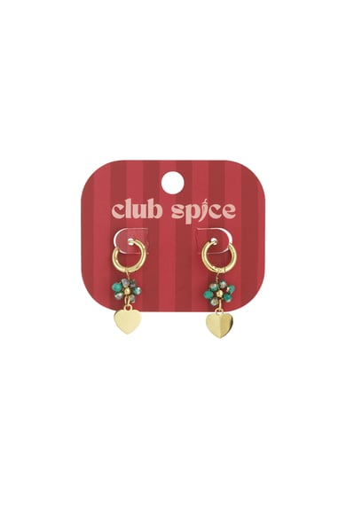 Pendientes colgantes de acero inoxidable con diseño de flores, estilo casual, diario, sencillo, para mujer. h5 Imagen3