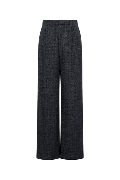 Polyesterfaser (Polyester) Gerade Hose Kariert Elegante Herbst-/Winterkleidung h5 