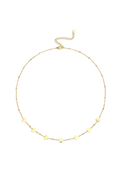 Colliers chaîne en acier inoxydable, série cœur, décontracté, quotidien, simple, bijoux pour femmes h5 
