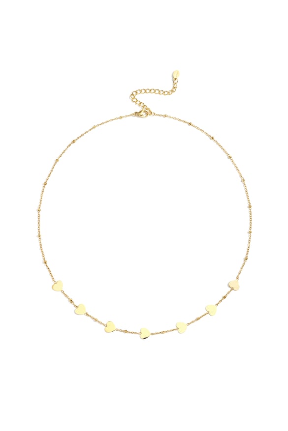 Colliers chaîne en acier inoxydable, série cœur, décontracté, quotidien, simple, bijoux pour femmes