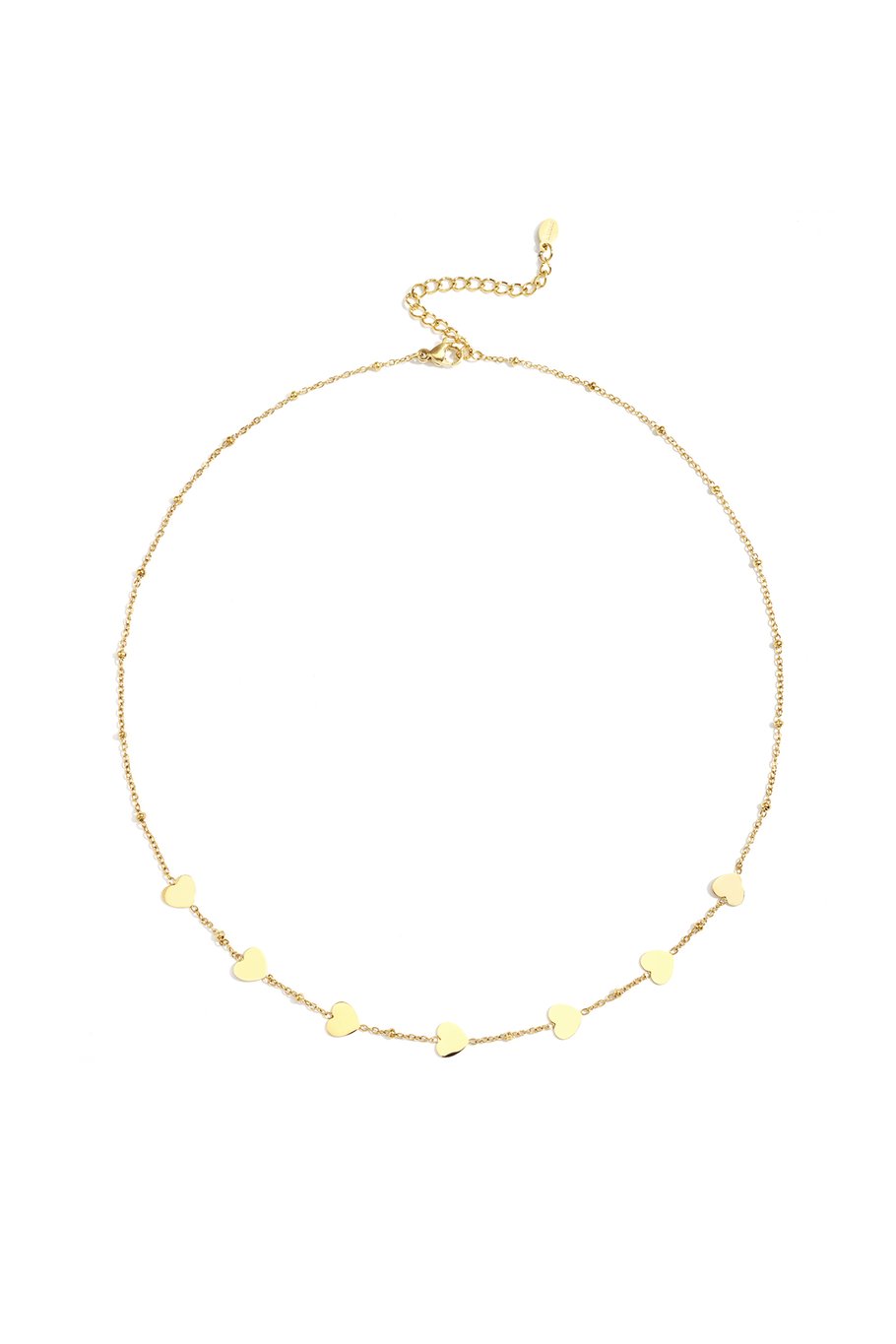 Colliers chaîne en acier inoxydable, série cœur, décontracté, quotidien, simple, bijoux pour femmes