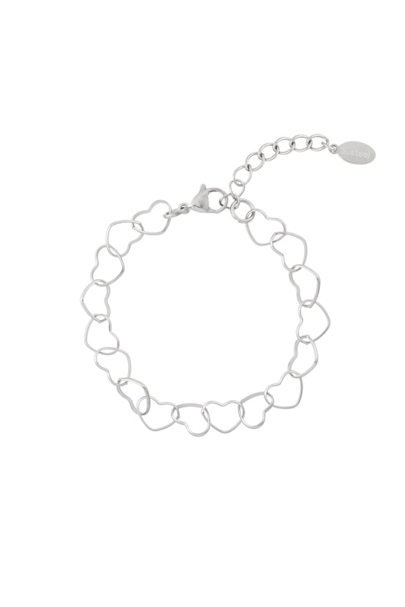 Bracelets chaîne en acier 304S avec cœur, quotidien 2