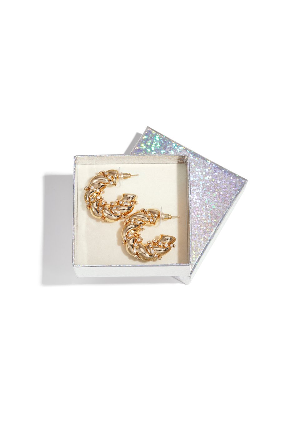 Boucles d&#39;oreilles créoles en fer, élégantes, luxueuses, de Noël, pour femmes Image2