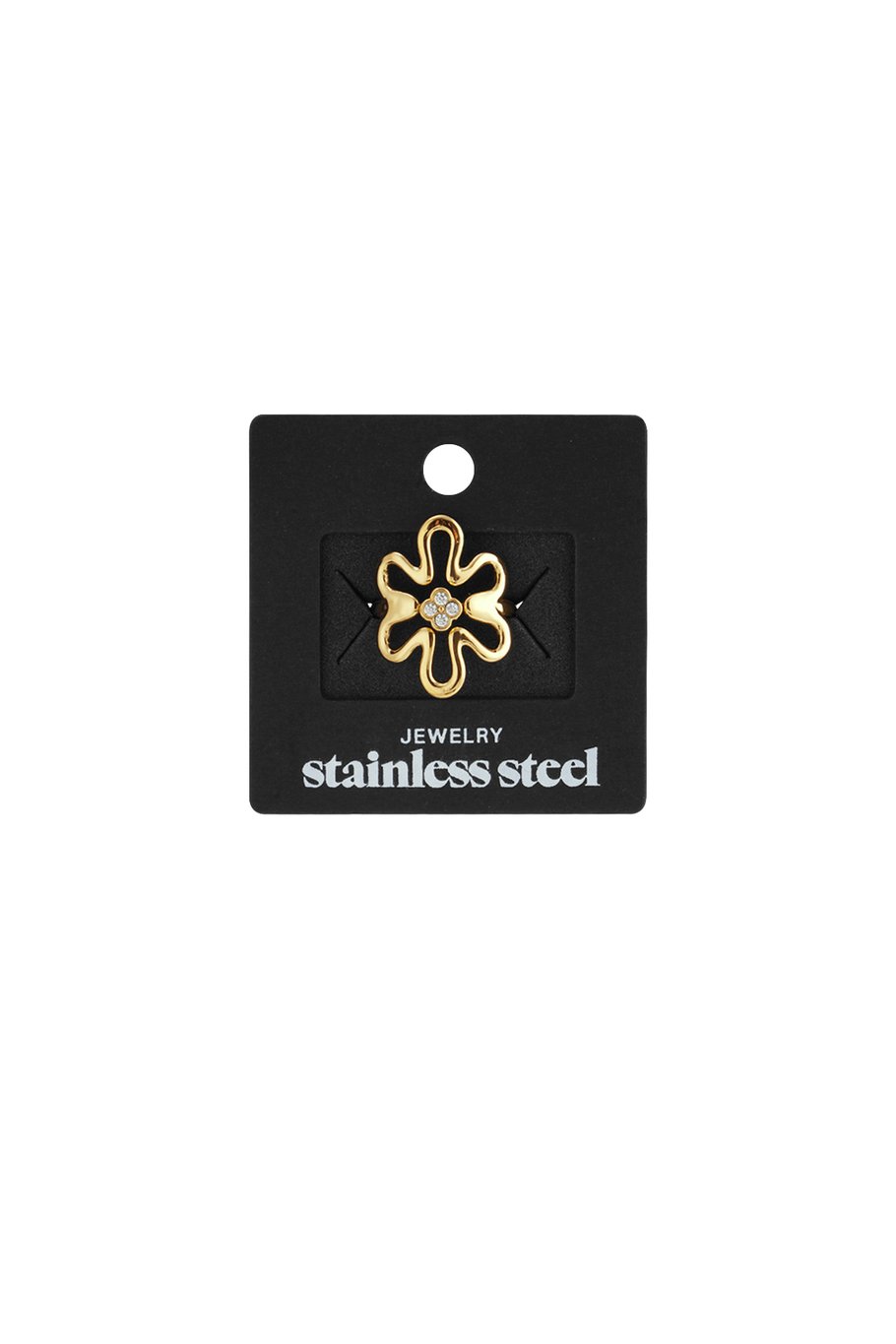 Stainless Steel Statement Rings Flower Casual Daily Simple Series Women's jewelry h5Picture5