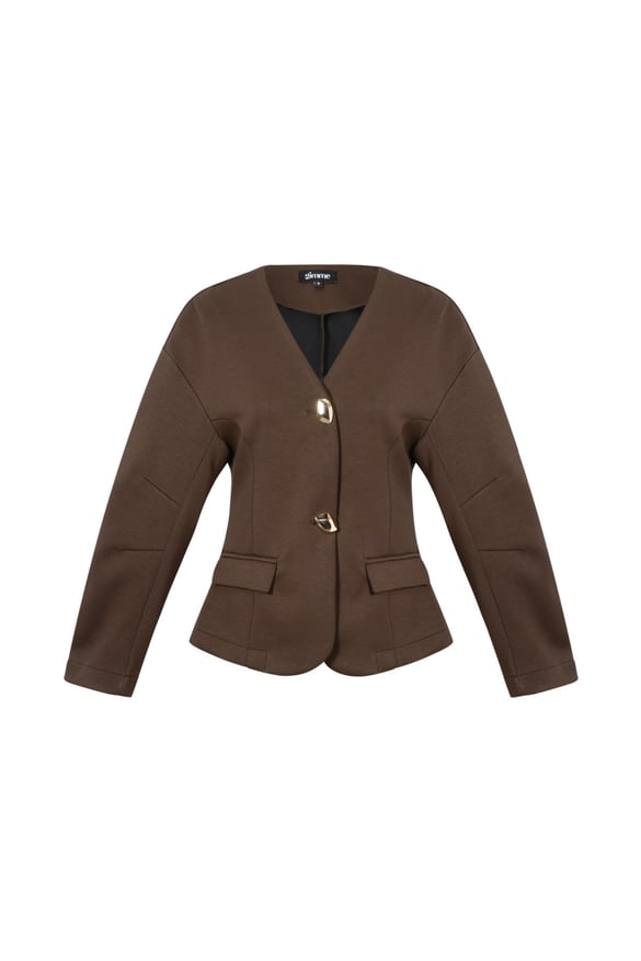 Polyesterfaser (Polyester) Damenanzug-Set Einfarbig Elegante Herbst-/Winterkleidung 2
