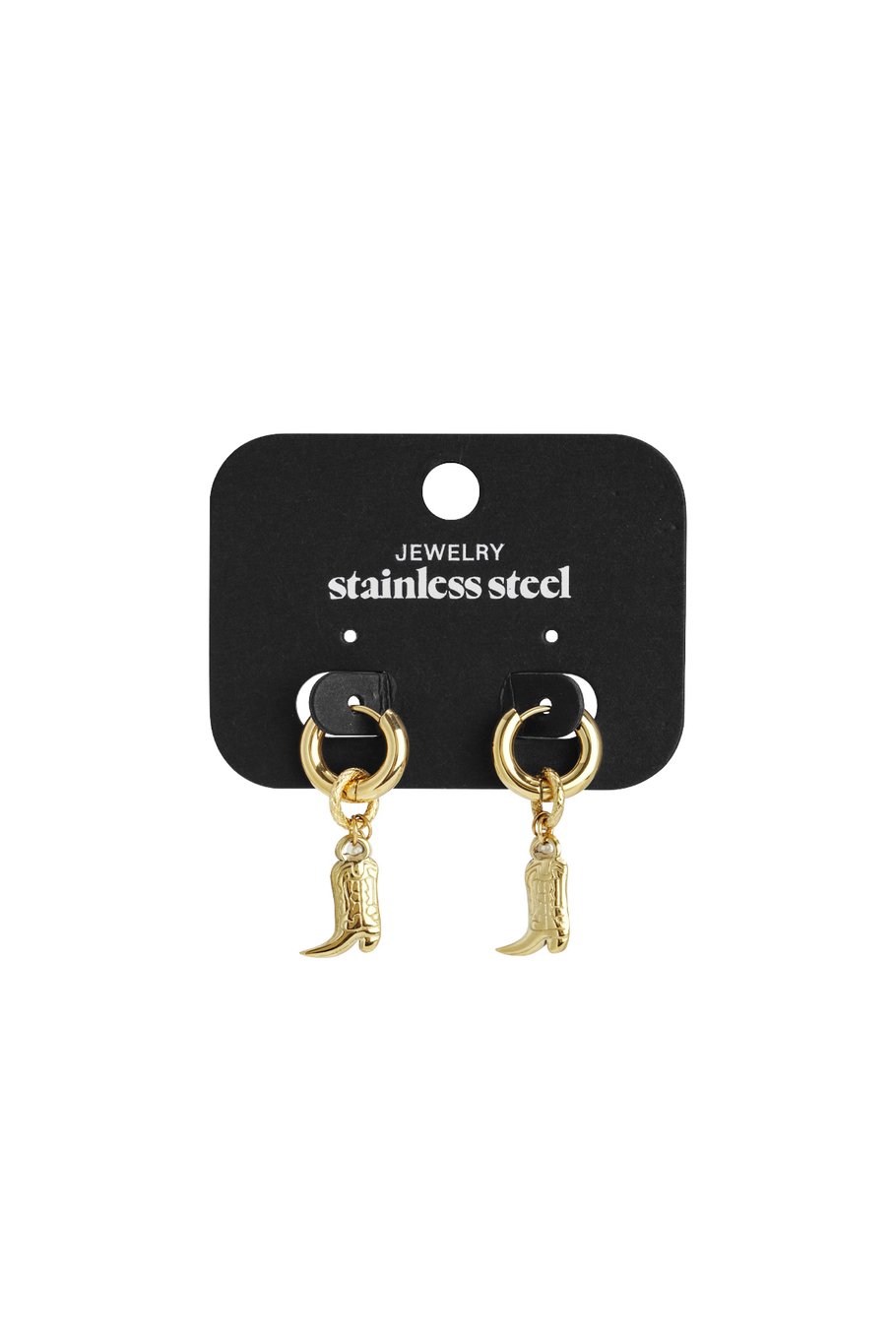 Boucles d&#39;oreilles pendantes en acier inoxydable pour bottes, série Casual Daily Simple, bijoux pour femmes Image3