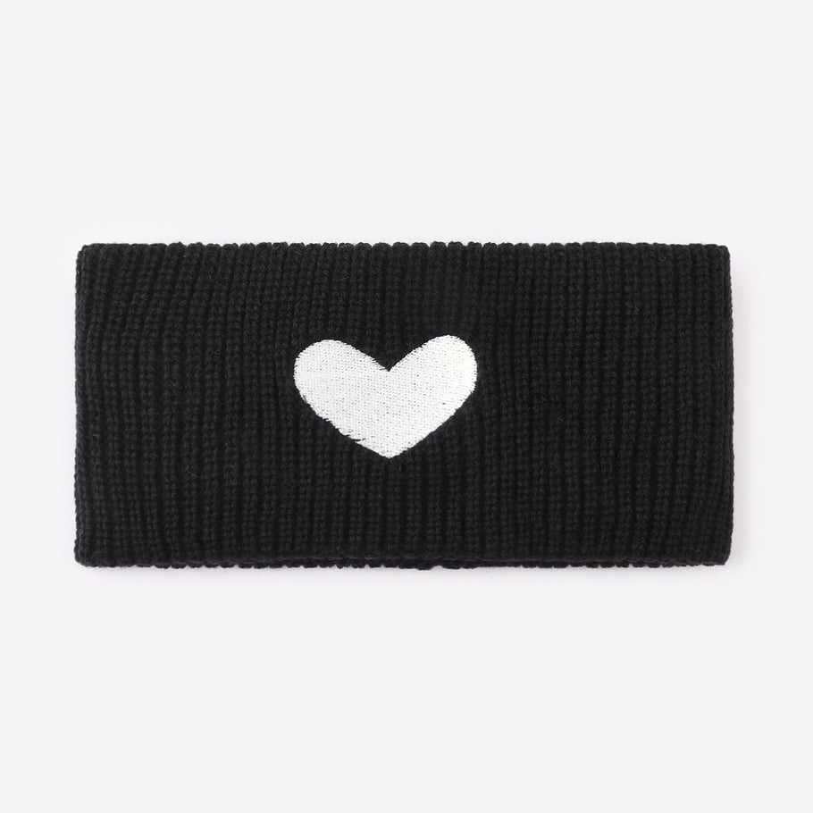 1 pezzo di fasce per capelli da donna in lana lavorata a maglia a forma di cuore 