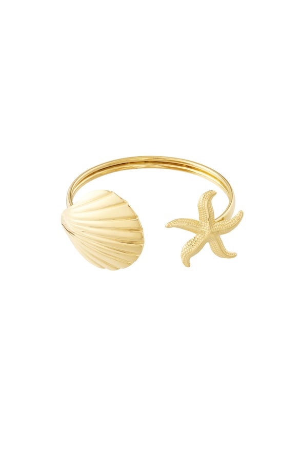 Armreif mit Muscheln und Seesternen