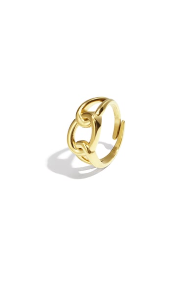 Anillos minimalistas de acero inoxidable de forma irregular, serie casual, diaria, sencilla, joyería para mujer h5 