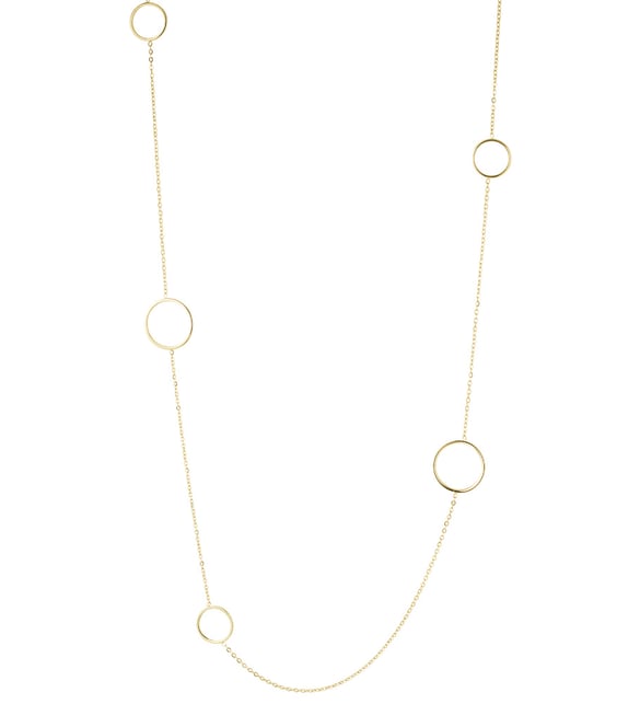 lange ketting met verschillende ronde bedels 2