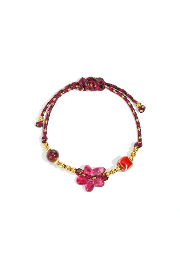 Polyester Perlenarmbänder Blume Casual Täglich Einfache Serie Damenschmuck 2
