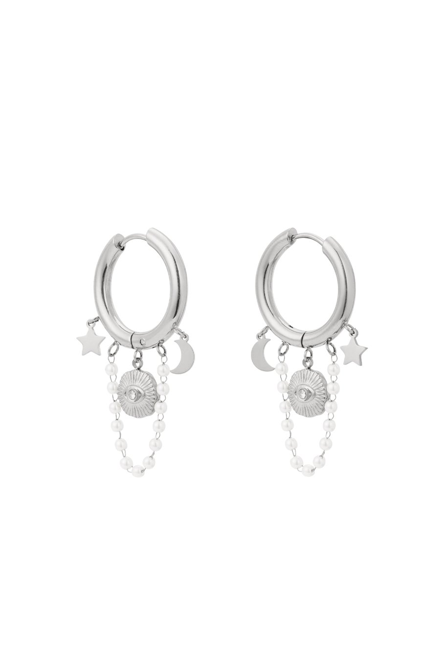 Pendientes de luna de perla