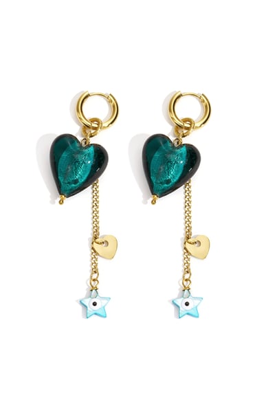 Edelstahl Tropfen Ohrringe Herz Casual Täglich Einfache Serie frauen schmuck h5 