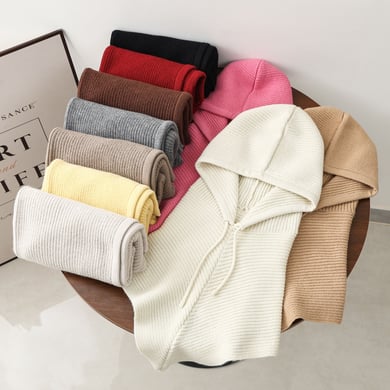 1 Parça Çok Yönlü Çizgili Polyester Kadın Kışlık Atkı h5 Resim6