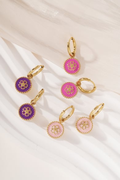 Stainless Steel Jewelry Charms Flower Casual Simple Series Women's jewelry h5 Picture2