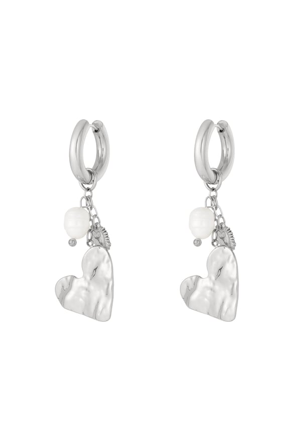 Boucles d&#39;oreilles pendantes en acier inoxydable, style cœur, décontractées, simples et quotidiennes, bijoux pour femmes