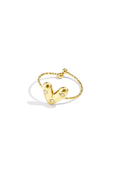 Anelli in acciaio inossidabile con cuore, casual, semplici, da indossare tutti i giorni, gioielli da donna h5 