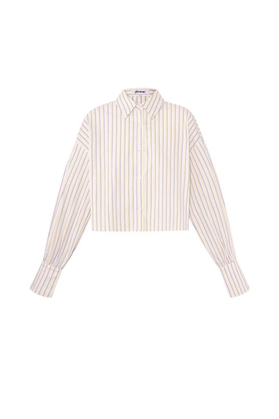 Blusa de raya diplomática con encaje Imagen4