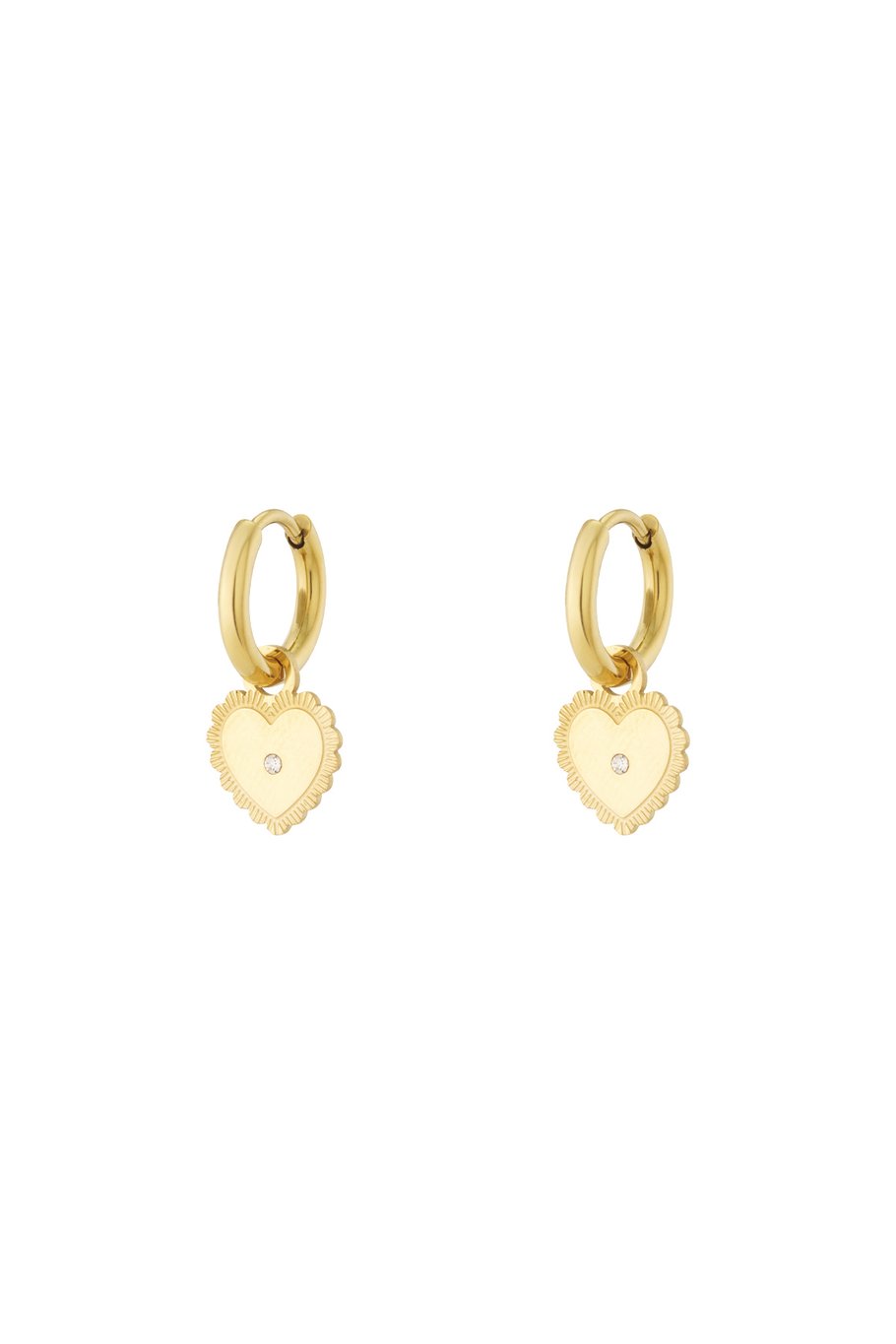 Mini dot heart earrings
