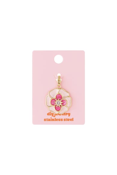 Rosa Blumenschmuck Charm h5 Bild3