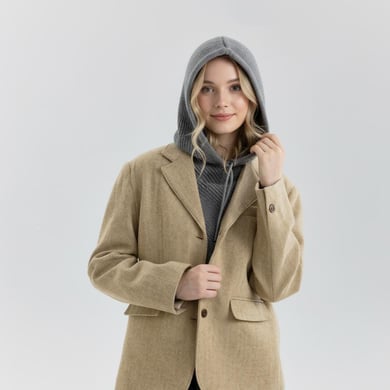 1 Parça Çok Yönlü Çizgili Polyester Kadın Kışlık Atkı h5 Resim2