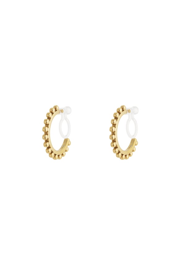 Orecchini a clip con anello audace