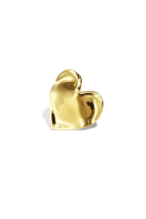 Anillos de acero inoxidable con diseño de corazón, joyería informal para mujer para uso diario.