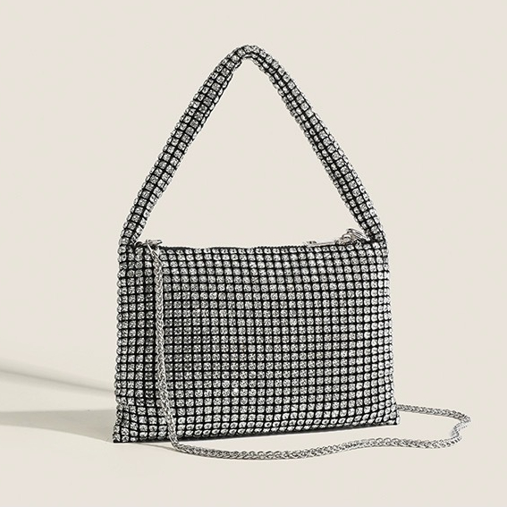 1 pieza de lujosa serie elegante color sólido PU bolsos de mano para mujer 