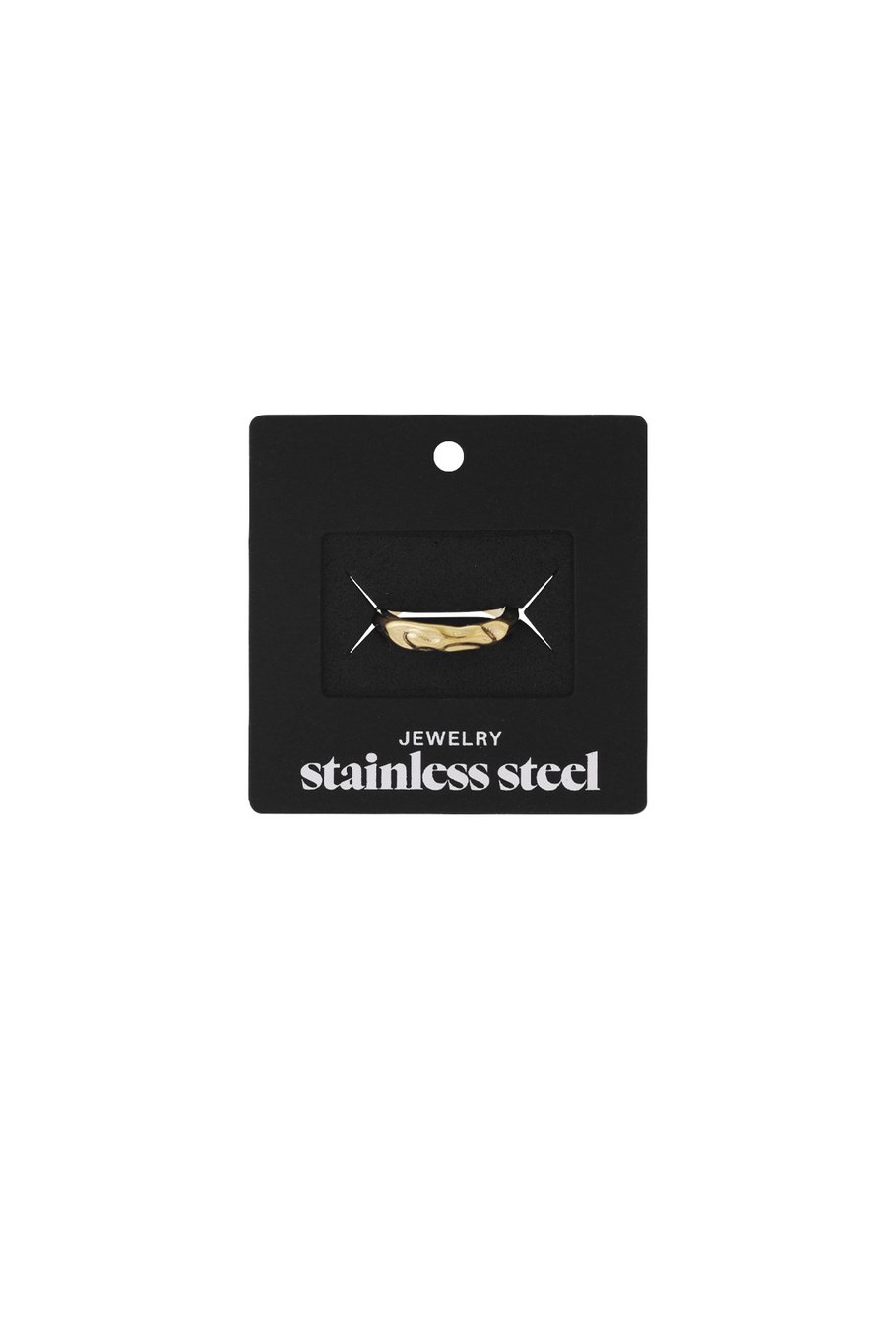 Ring organic shape Gold Color Stainless Steel One size Picture4
