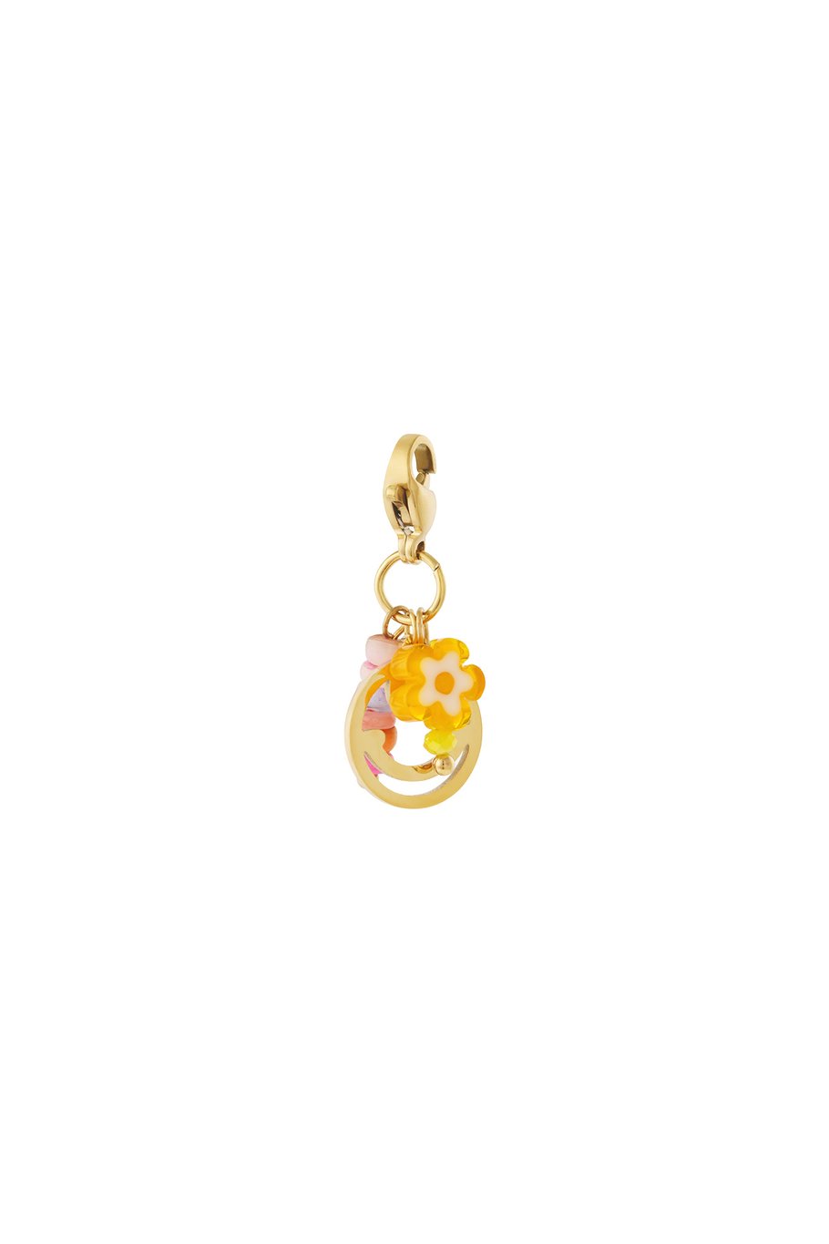 Dije de joyería con carita feliz 