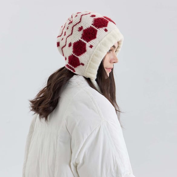 Cappelli da donna in poliestere con fiocco di neve, 1 pezzo 2