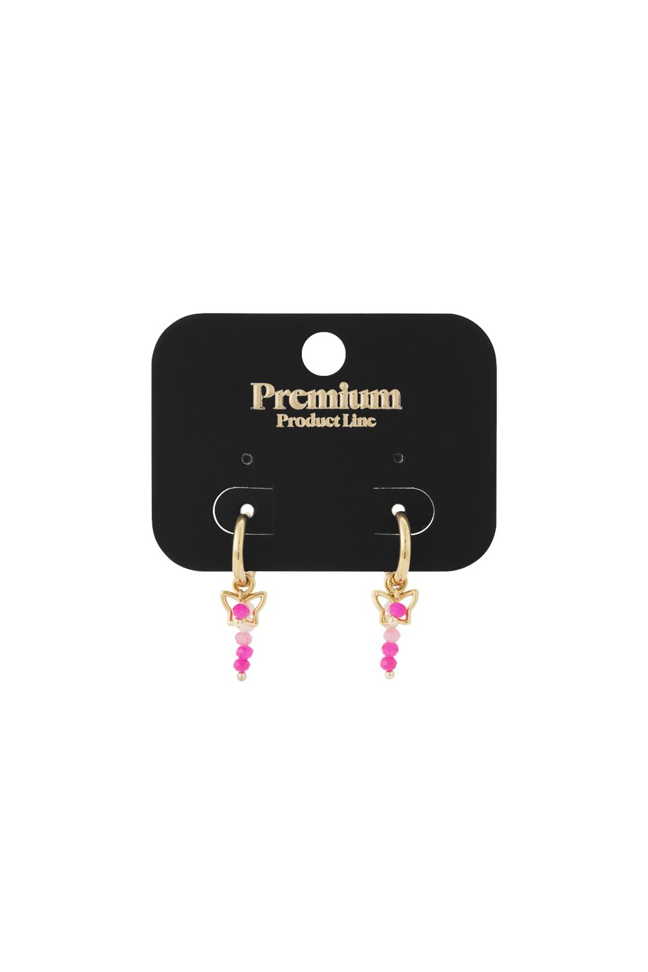Earrings stary night - pink Gold color Picture5