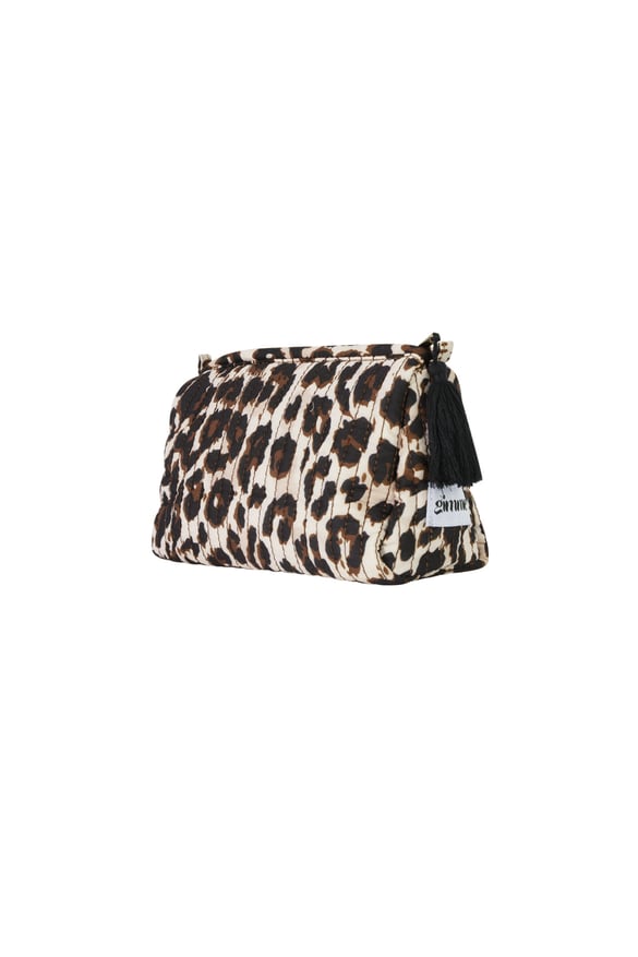 Makyaj Çantaları Leopar Desenli Günlük Polyester Günlük Aksesuarlar