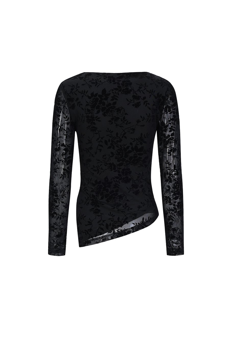 Polyesterfaser (Polyester) Langarmshirts Blumendruck Sexy Herbst-/Winterkleidung Bild3