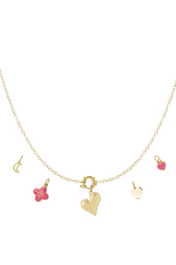 Chunky heart DIY necklace