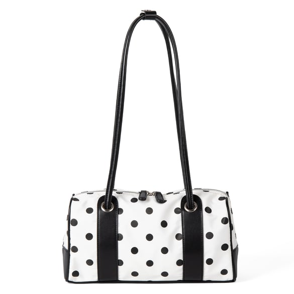 Bolso de mano de nailon para mujer, serie simple, informal, con lunares, 1 pieza 2